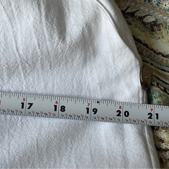 NoraCora white elastic high waist tapered lavender floral pants M - Picture 11 of 14